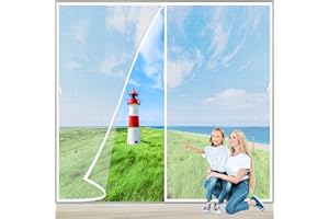 AIPPEI Tenda zanzariera Magnetica 60x270 cm Zanzariere su Misura Rete di Ottima qualità Chiudi Automaticamente per Porte d'IngressoPorte Scuole Casa Ufficio, Versione-2023 Bianca