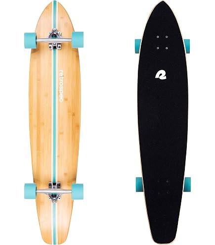 Longboard Magneto Hana In Bambù E Acero - Tavola Color Legno Per Adulti E Ragazzi