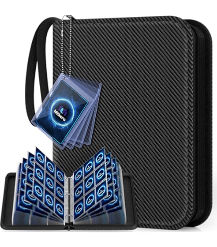 HERKKA Trading Card Sleeve Pages, 100 Pack 9 Pocket Trading Card Storage  Album Pages 11 Holes Fit 3 Ring Binder : Amazon.co.uk: Toys & Games
