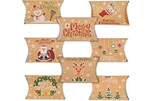 COLOFALLA 24PCS Boîtes Cadeaux de Noël Pochettes Emballage Cadeau Boîtes Bonbons Chocolat pour Fête Noël Anniversaire Décoration de Noël Calendrier de l'Avent