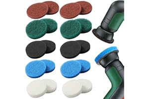 RAFIYU 20 Stück Elektrische Reinigungsbürste Kompatibel mit Bosch Home/Garden 6033 Reinigungsbürste, 5 Stile Pad Bürste, LFYZA0139