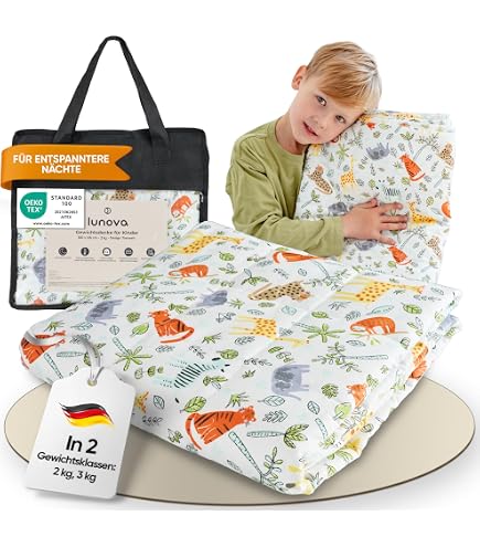 Zum Schlafen Ella Kinder-Gewichtsdecke 4,5kg (100x170cm) – Therapiedecke Gegen Stress & Ängste Schwere Decke