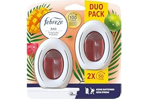‎FEBREZE Febreze Bad Lufterfrischer Lenor Tropische Früchte Duo, Duftstecker zur kontinuierlichen Geruchsbekämpfung und -verhinderung