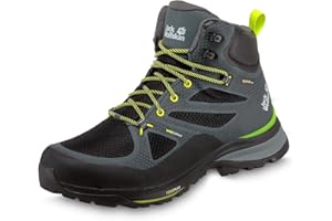 Jack Wolfskin Mężczyźni Force Striker Texapore Mid M Buty Trekkingowe, Szary Dark Grey Lime 6322, 43 EU