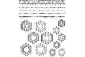 STAMPERS ANONYMOUS emboutisseurs Anonymous Patchwork Pièces étirable monté tampons, Multicolore