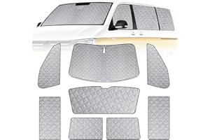 ZWPARTS Auto Sonnenblende Ersatz für VW T5 T6 SWB, 8 STK Faltbarer Sonnenschutz für Auto Innenabdeckung, Windschutzscheibenabdeckung um 99% UVR zu Blockieren und Ihr Fahrzeug Kühler zu Halten