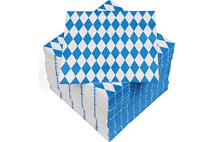 Heku 30243-B: 100 servetter, 3-lager, bayersk blå, 33 x 33 cm | 100 stycken, absorberande, praktisk förpackning, för speciell