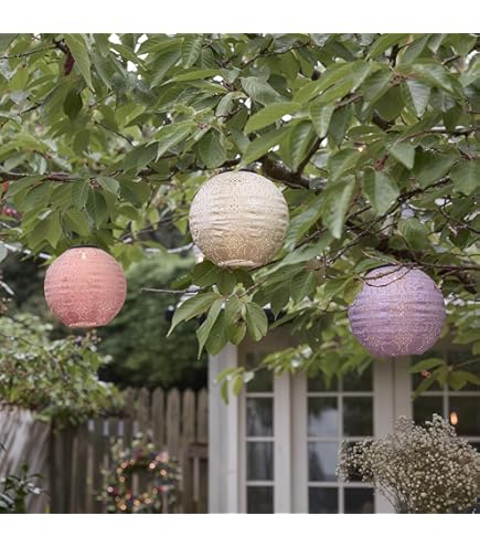 Yeehliny Solar Lampions 20cm 2-tlg. Set - Wasserdichte Gartenlaternen Mit Solarbetrieb