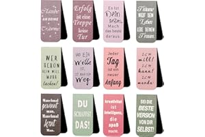 BANTI Magnet Lesezeichen Kinder Magnetlesezeichen Kind 12 Stück Magnete Sprüche Lesezeichen Buch Clip Markierung Bookmark for Reading Magnetic Magnetisch Book Marks Personalisiert für Jungen Mädchen