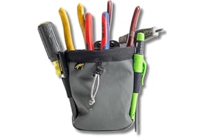 HOLSTERY Joey Pouch | Clip-On Tool Belt Bag for Tools, Screws, and Nails - Great for an Electrician, HVAC Tech, Plumber, Carpenter, Contractor, Handy Man, and Any Tradesperson Who Wears a Small Utility Pouch
