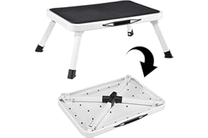 BONSPORT Wohnwagen Trittstufe klappbar - Tritt belastbar bis 150 kg - Camping Klapptritt mit Rutschfester Oberfläche