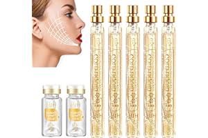 ALNILK InstaLift Protein Fadenlifting Set, Kombination aus löslichem Proteinfaden und Nano-Gold-Essenz,aktiver Kollagen-Seidenfaden, resorbierbarer Kollagenfaden, Feinreduzierung (A)