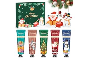 FONTOEN Handcreme Set Kleine Weihnachtsgeschenke für Frauen, 5x30ml Mini Handcremes Geschenkset Pflegendes Handcreme für Trockene Rissige Hände Fuß- Kleine Geschenk für Frauen, Kollegin, Freundin, Weihnachten