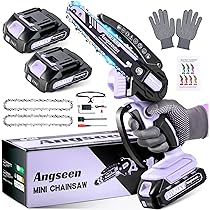 Motosega A Batteria Angseen 6 Pollici - 850W, 2 Batterie - Per Potatura E Giardinaggio - Foto 3
