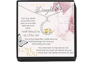 BuzyBee London Daughter Gifts from Dad, To my Daughter Necklace, Present for Birthday Girl Jewellery