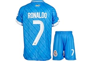 Mikalay Madrid Ronaldo #7 Dritte 2025/2026 Fußball Kinder Trikot Football Shorts Set Jugendgrößen