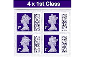 GOVLAX GROUP 1st Class Stamps (4 Pack Book) | QR Barcoded Self Adhesive Postage Stamps for Standard Mail