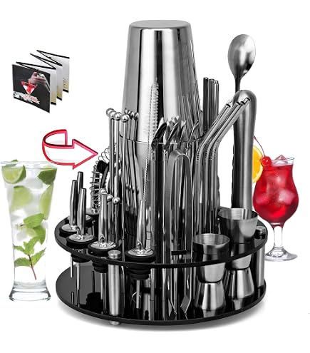 55x Accessori per Cocktail, per Barman Professionisti, con Shaker, Pinza per Ghiaccio, Misurino, Porta Ghiaccio | Leroy Merlin
