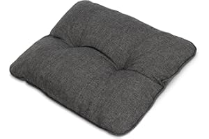 Beautissu Lounge Coussin Salon de Jardin Exterieur Dossier 70x40 cm – Anti-Salissures Imperméable 12 cm d'épaisseur – Coussin Fauteuil Jardin Confortable Anthracite – BeauFlair