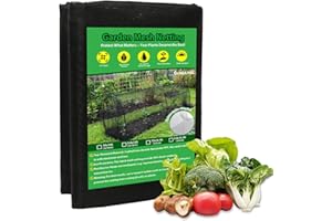GUKULIVEL Thicker Garden Mesh Netting, 3x5M Ultra Fine Black Plant Netting for Vegetables, Fruits, Flowers, Crops – 25-30% Shading Rate, Nano PPT Garden Row Cover Raised Bed Barrier Screen