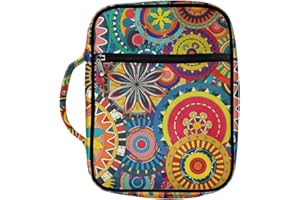 Dajingkj Bibbia Cover per donna uomo grande formato Bibbia caso con tasche cinturino zip libro biblico organizzatore borsa da chiesa Tote Bibbia accessori con manico