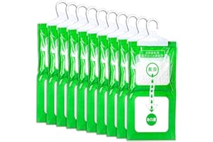 SYXLS 10 Sztuk Wiszących Torebek do Osuszania Ubrań, Szafa Pochłaniacz Wilgoci, Wiszący Osuszacz do Zatrzymywania Wilgoci Przeciw Pleśni Dezodoryzująca Odporna na Wilgoć Torba Osuszająca