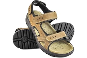 Zerimar Sandalias Senderismo Hombre | Sandalias Trekking Piel | Sandalias Verano Hombre Cuero | Sandalias Deportivas Verano | Sandalias Piel Hombre