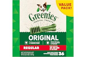 Greenies - Friandises gâteries dentaires Tub pour Chien Standard x36 Sac 1,2kg