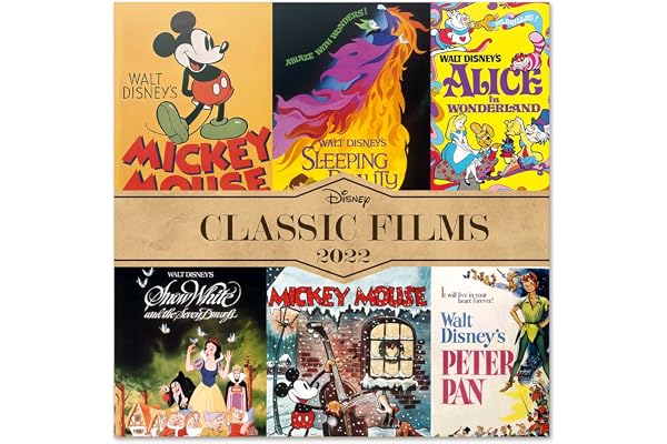 Grupo Erik - Calendrier Mural 2022 Les Classiques Disney - 16 Mois | Calendrier 2022 Mural Mensuel, De Septembre à Décembre 2022 | 30 x 60 cm, 6 langues, Certifié FSC