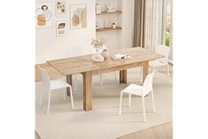 Mobili Fiver, Mesa Extensible de Cocina, Easy, 140 (220) x 90 cm, Roble Natural, Made In Italy