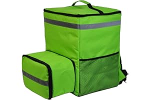 DELIVERY BAG STORE Mochila grande con aislamiento para entrega de alimentos, bolsa enfriadora expandible, bolsa de pizza impermeable para Uber Eats