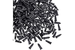 OLYCRAFT 200PCS Luer Lock Capuchons D'Embout de Seringue de Distribution Capuchon D'Embout D'Aiguille pour L'Artisanat et le Travail Industriel avec Boîte de Rangement - Noir