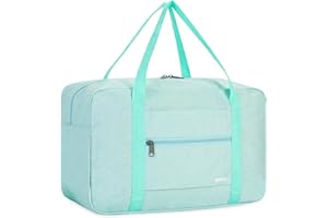 Bagaż podręczny do samolotu, torba podróżna, mały, składany, bagaż podręczny, Ryanair, 40 x 20 x 25 cm, torba sportowa, torba szpitalna, torba weekendowa firmy WANDF, Menim miętowa zieleń 20 l