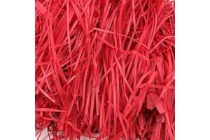 CELEBRATION DIRECTRE 200 Grams Shredded Kraft Paper, Red Shredded Paper Raffia Gift Filler Paper Shreds Kraft Tissue Paper for Gift Decoration, Hamper Filling and Gift Packaging