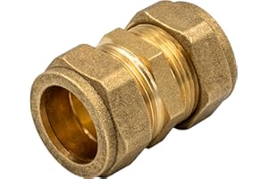 KNM TRADE Raccordo A Compressione Per Tubo In Rame Manicotto 18x18 mm - Raccordo In Ottone Certificato DVGW - Per Riscaldamento, Acqua, Impianti Solari E Aria Compressa