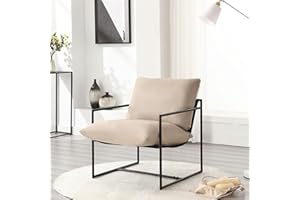 ‎FANTASYLAB Fantasylab Sessel Wohnzimmer Einzelsofa für Schlafzimmer Modernes Design Metallrahmen Sessel mit Komfortabler weicher Memory-Schaum Doppelseitige Verwendung Kissen Abnehmbare Aufbewahrungstasche