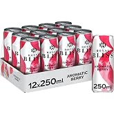 Royal Bliss Aromatic Berry, Flavored and Refreshing Tonic &ndash; Pack of 12 Tins | Flavored tonic with fruits and herbs, notes of