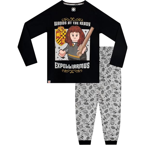 Pijama Harry Potter Para Niñas - Estampado De Hedwig Y Hogwarts, Tallas 6-13 Años, Manga Larga
