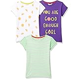 Blink Street Girl's Plain Slim fit T-Shirt (BS-1142-04_White_6/7Yr_Multicolor 6/7Yr)
