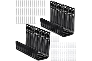 JMIATRY 20 Pcs Hooks Heavy Duty, Black Garage Wall Hook, Wall Ladder Hook Tool Hooks for Garage Walls, Tools, Bike, Wood, Metal, Board and Stick(11.5x9.5cm)