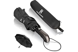 LOGAN & BARNES Regenschirm sturmfest bis 140 km/h - Taschenschirm mit zertifizierter Teflon-Beschichtung gegen Feuchtigkeitsschäden Modell Manchester