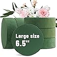 MAKINGTEC Floral Foam, Round Large Wet and Dry Floral Foam Bricks, Floral Foam Blocks for Artificial Flowers, Wedding Party Flower Decorations (6 Pcs)