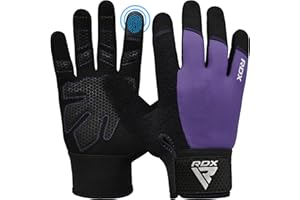 RDX Guanti Palestra Sollevamento Pesi Fitness, Touch Screen Dito Completo Gloves, Antiscivolo Imbottito Presa Protezione, Gym Powerlifting Bodybuilding Ciclismo Calisthenics Allenamento, Uomo Donna