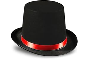 Dress Up America Top Hats pour enfants et adultes - Chapeau de fête de magicien noir - Chapeau de smoking formel - Unisexe