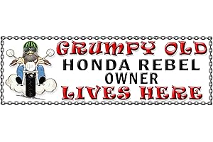 SHAWPRINT LIMITED SHAWPRINT Grumpy Old HONDA REBEL Owner Lives Here metal sign/plaque funny (159H2)