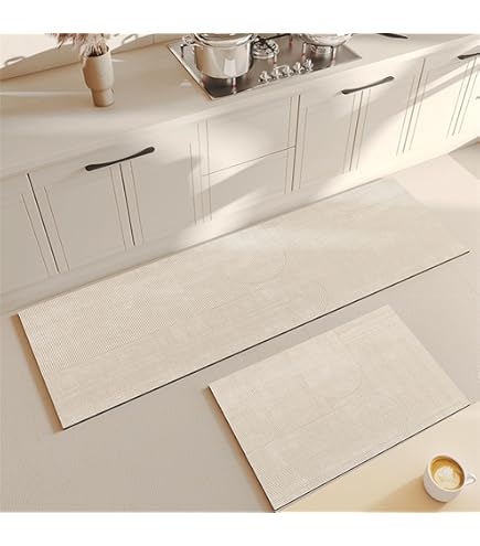 Tappeto In PVC A Rotolo OLIVO.shop - 50x800cm, Bianco, Antiscivolo, Lavabile, Per Cucina - Foto 6