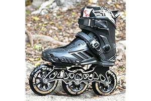FORFBMUK Pattini in Linea per Adulti Professionali Rollerblade 3 Ruote 110MM Ruote Pattini a Rotelle Traspiranti e Confortevoli Pattini A Rotelle per Bambini Donne E Uomini