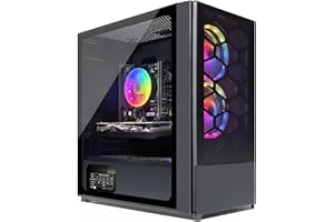 STGsivir PC Gamer Fixe,Ordinateur Gaming,Core i7 8th up to 4.1 Ghz,32Go DDR4,1To SSD,WiFi 6,BT 5.2,Ventilateur RGB x3,Windows11 Pro