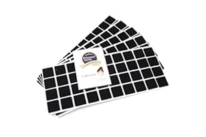 Adsamm® / 200 x feltrini autoadesivi/Nero / 25x25 mm/Quadrato/piedini per mobili in feltro da 3.5 mm di spessore/pad protettivi per arredi