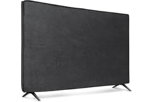 kwmobile Housse écran TV Compatible avec 75" TV - Protection d'écran télévision - Noir